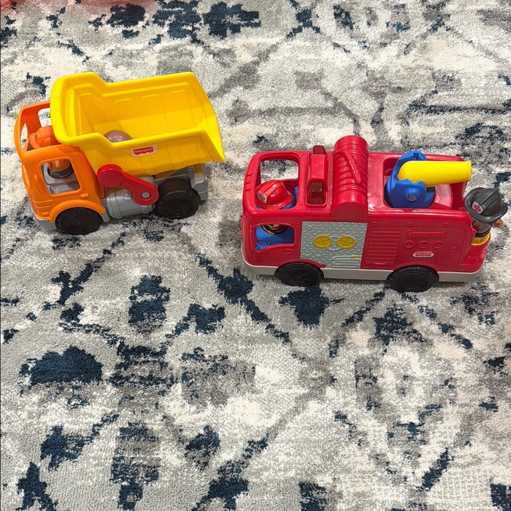 Fisher-Price Red and Yellow Toy Vehicle Set